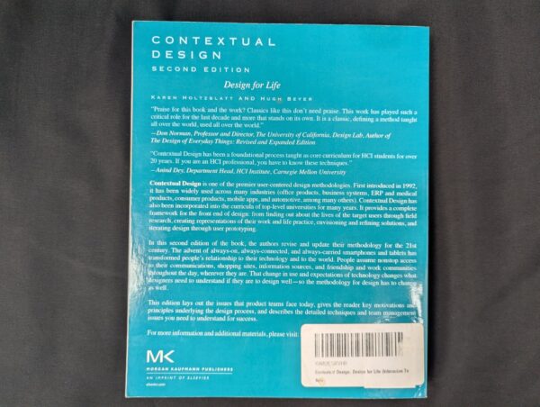 Contextual Design: Design for Life Karen Holtzblatt and Hugh Beyer Second Tex...