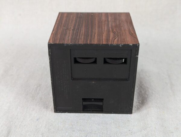 Vintage Realistic Weatheradio Model 12-181B Faux Rosewood Grain Cube Radio Ta...