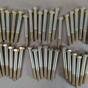 Grade 8 Hex Head Bolts 4 Inch Yellow Zinc Plated High Strength Steel 38 Count