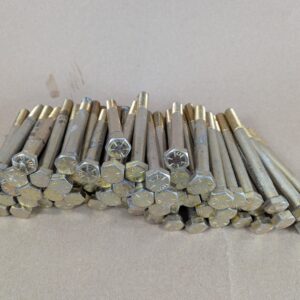 Lot of 72 Grade 8 High-Strength Steel Hex Head Bolts 1/2in x 5-1/4in Yellow Zinc