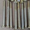 Grade 8 Yellow Zinc-Plated Hex Head Bolts 5-1/2 Inch Length Lot of 33 Hardware
