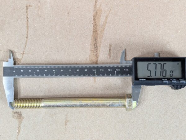 Grade 8 Yellow Zinc-Plated Hex Head Bolts 5-1/2 Inch Length Lot of 33 Hardware