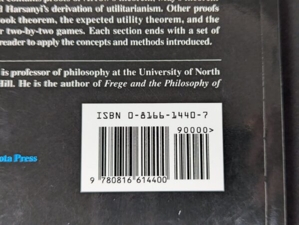 Choices: An Introduction to Decision Theory by Michael D. Resnik Paperback