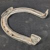 Set of Four Metal Horseshoes with Calks Equestrian Hardware Silver Tone Decor...