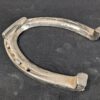 Set of Four Metal Horseshoes with Calks Equestrian Hardware Silver Tone Decor...