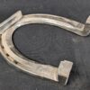 Set of Four Metal Horseshoes with Calks Equestrian Hardware Silver Tone Decor...