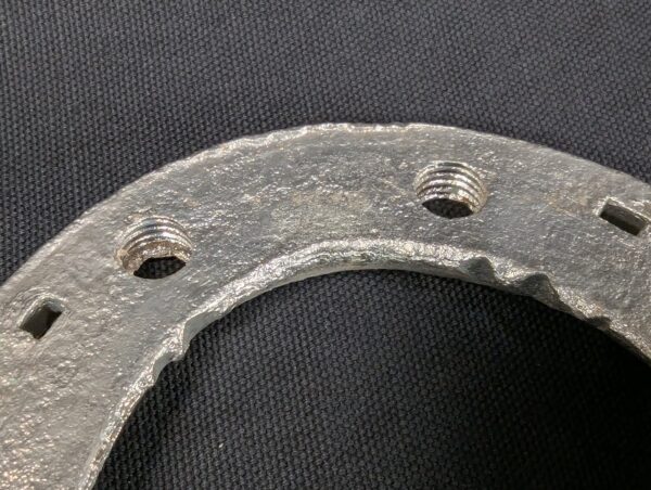 Set of Four Metal Horseshoes Silver Display Hardware with Triangle Maker Mark