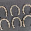 Set of 6 Diamond Metal Horseshoes Silver Grey Equestrian Hardware Decor