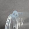 10-1631.jpg Watra Hand-Made Glass Canister with Lid Cylindrical Design Ball Finial Poland