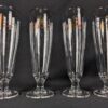 Set of 4 Budweiser Beer Pilsner Glasses 12 oz. Gold Trim Logo Clydesdale Head