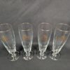 Set of 4 Budweiser Beer Pilsner Glasses 12 oz. Gold Trim Logo Clydesdale Head