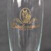 Set of 4 Budweiser Beer Pilsner Glasses 12 oz. Gold Trim Logo Clydesdale Head
