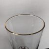 Set of 4 Budweiser Beer Pilsner Glasses 12 oz. Gold Trim Logo Clydesdale Head