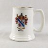 10-165.jpg Vintage Mason CLAN FAMILY BEER STEIN MUG Tankard CREST COAT OF ARMS 4.5''X3''