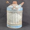 Vintage Nesco Metal Oil Can Mid-Century Blue Silver Industrial Decor Tool Col...