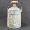 Vintage Nesco Metal Oil Can Mid-Century Blue Silver Industrial Decor Tool Col...