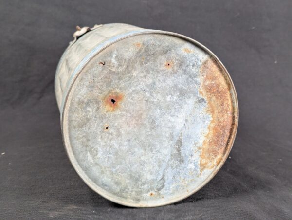 Vintage Nesco Metal Oil Can Mid-Century Blue Silver Industrial Decor Tool Col...