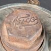 Vintage Nesco Metal Oil Can Mid-Century Blue Silver Industrial Decor Tool Col...