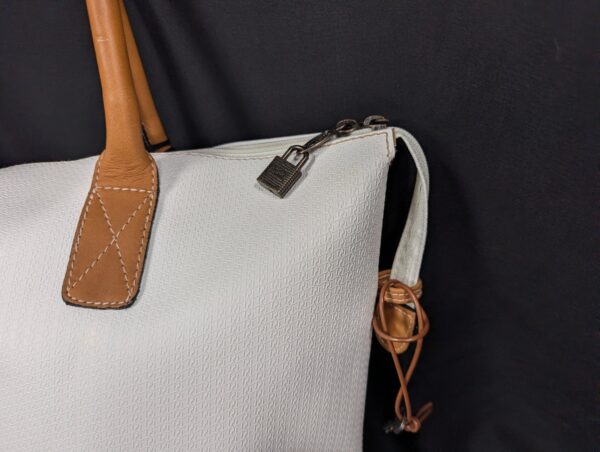 Vintage Ricardo Beverly Hills Signature Collection Tote Bag 4919 White Vinyl