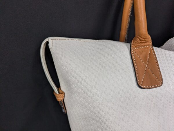 Vintage Ricardo Beverly Hills Signature Collection Tote Bag 4919 White Vinyl