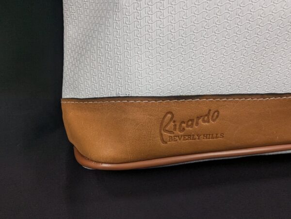 Vintage Ricardo Beverly Hills Signature Collection Tote Bag 4919 White Vinyl