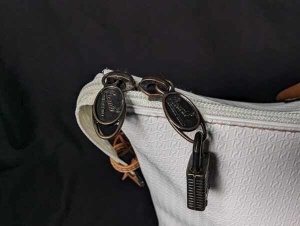 Vintage Ricardo Beverly Hills Signature Collection Tote Bag 4919 White Vinyl