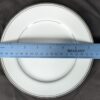 Simplicity Fine China 7.5 Salad Plate White Porcelain Platinum Rim Single Set
