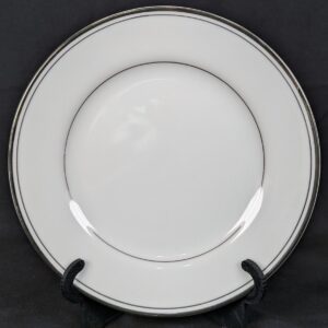 Simplicity Fine China Bread and Butter Plates White Porcelain Platinum Trim 6.25