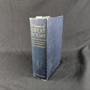 A Treasury of Great Poems by Untermeyer 1942 HC Fifth Printing Librarian Notes