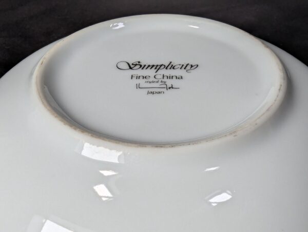 Simplicity Fine China Bowls White Silver Trim 6.25 Inch SIngle / Set Japan