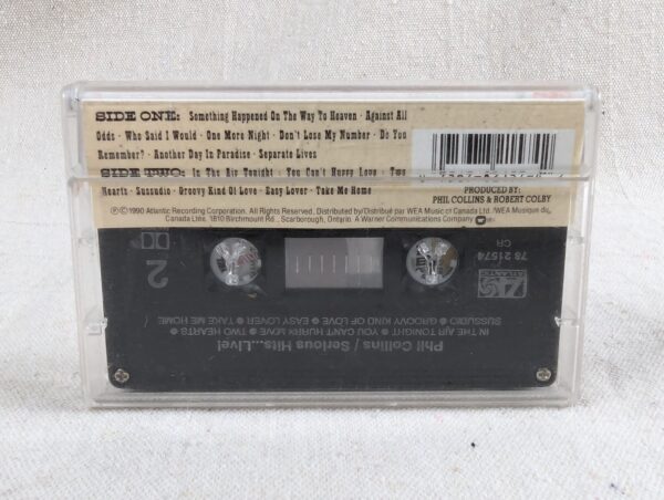 Phil Collins Serious Hits Live 1990 Atlantic Records Canadian Release Cassette