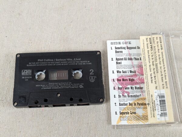 Phil Collins Serious Hits Live 1990 Atlantic Records Canadian Release Cassette