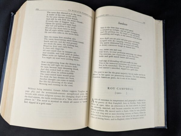 A Treasury of Great Poems by Untermeyer 1942 HC Fifth Printing Librarian Notes