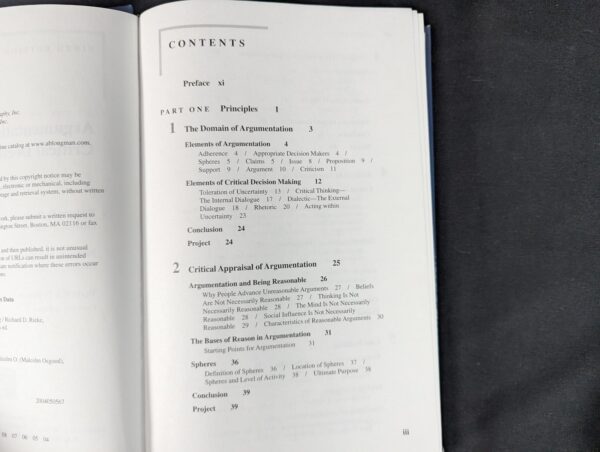 Argumentation and Critical Decision Making Rieke, Sillars, Peterson 6th Textbook