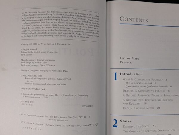 Essentials of Comparative Politics Patrick O'Neil Textbook