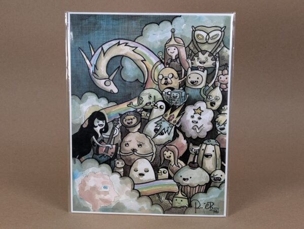 Adventure Time Character Ensemble Art Print by Patric Bates 8x10 New Condition