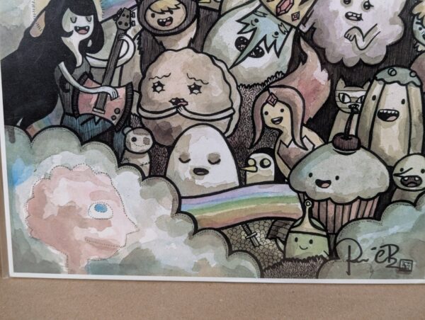 Adventure Time Character Ensemble Art Print by Patric Bates 8x10 New Condition