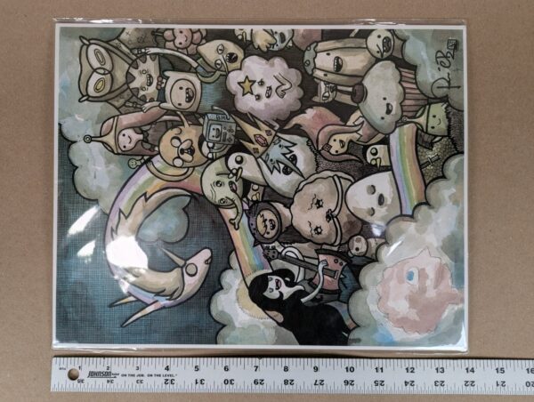 Adventure Time Character Ensemble Art Print by Patric Bates 8x10 New Condition