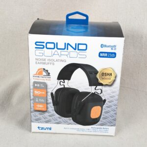 Bluetooth Noise Isolating Hearing Protection Tzumi Sound Guards NRR 23dB USB-C