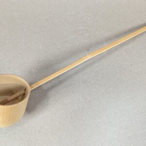 Traditional Japanese Bamboo Hishaku Tea Ladle Handcrafted Ceremonial Water Tool