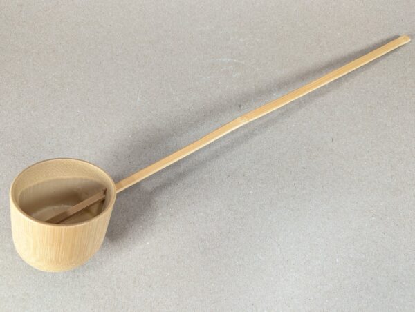 Traditional Japanese Bamboo Hishaku Tea Ladle Handcrafted Ceremonial Water Tool