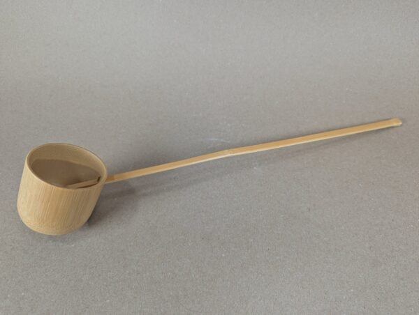 Traditional Japanese Bamboo Hishaku Tea Ladle Handcrafted Ceremonial Water Tool