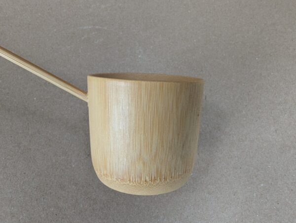 Traditional Japanese Bamboo Hishaku Tea Ladle Handcrafted Ceremonial Water Tool