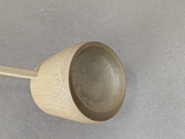 Traditional Japanese Bamboo Hishaku Tea Ladle Handcrafted Ceremonial Water Tool