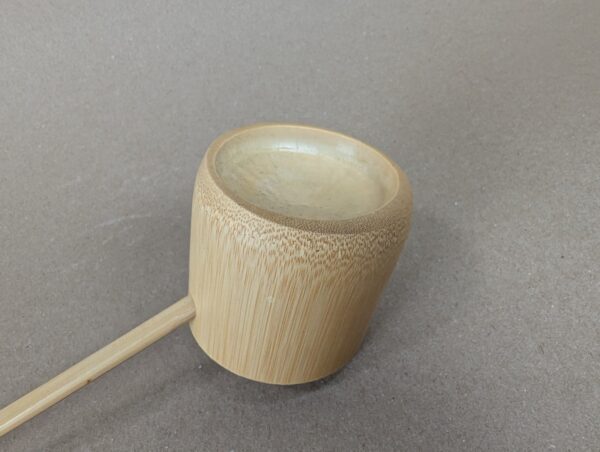 Traditional Japanese Bamboo Hishaku Tea Ladle Handcrafted Ceremonial Water Tool