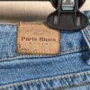 Paris Blues Distressed Denim Jeans Medium Wash 5-Pocket Frayed Hem Style JR 17