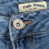 Paris Blues Distressed Denim Jeans Medium Wash 5-Pocket Frayed Hem Style JR 17
