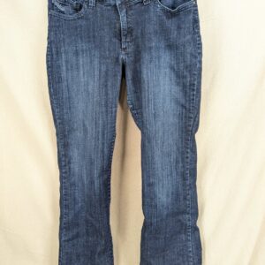 Lee Slender Secret Women's Dark Wash Denim Jeans Lower Waist Embroidered Pockets