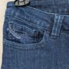 10-2129.jpg Lee Slender Secret Women's Dark Wash Denim Jeans Lower Waist Embroidered Pockets
