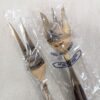 Vintage Siam Flatware Serving Set Asian Thai Nickel Bronze Brass Wood Handle 60s